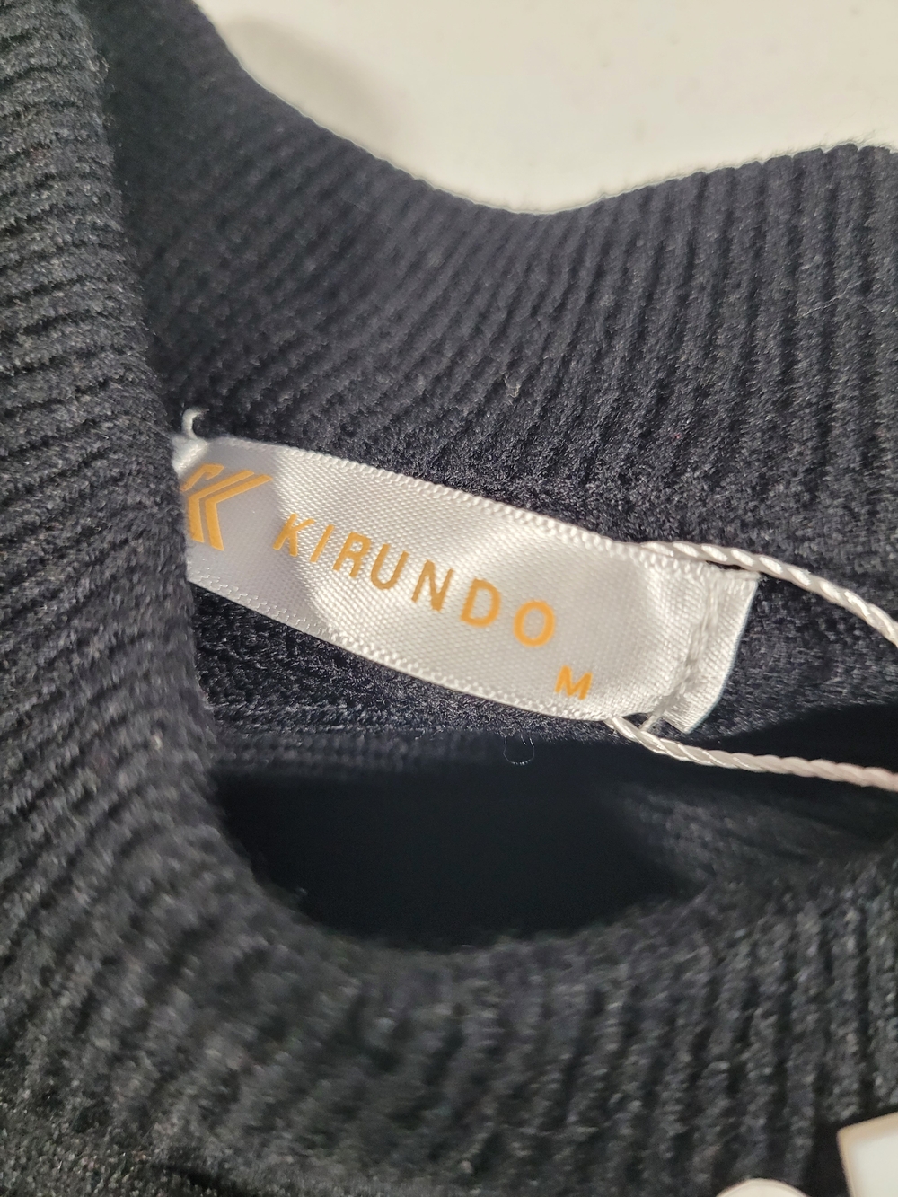 Ribbed Mock Neck Sweater in Charcoal by EILEEN FISHER - Picture 2 of 4